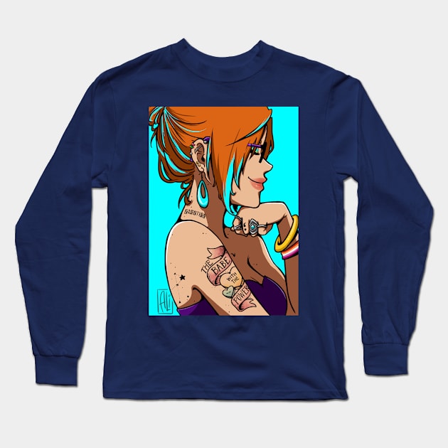 Erin: Babe with the Power Long Sleeve T-Shirt by artsy_alice